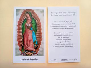 100 santini holy card VERGINE GUADALUPE egim