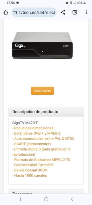 mini Sintonizador TDT grabador multimedia  no HD