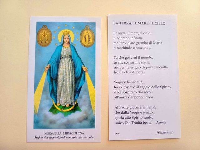 100 santini holy card MEDAGLIA MIRACOLOSA egim