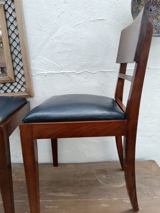 JUEGO 2 SILLAS DISEÑO TECA MID CENTURY