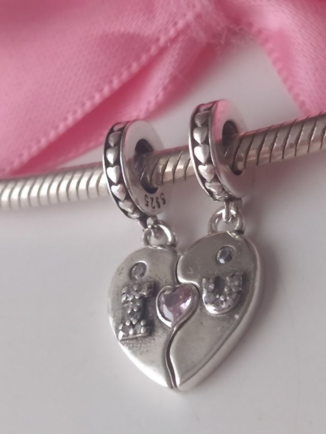 Charm I❤U en plata de ley S 925.