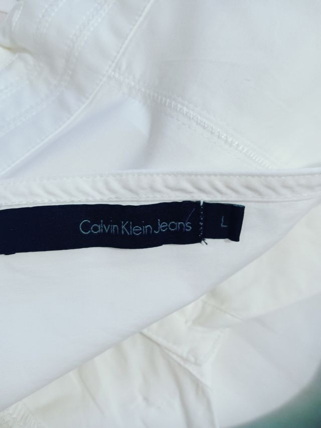 Vestido corto blanco Calvin Klein