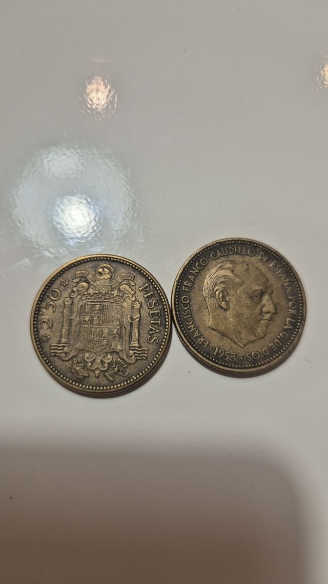 Colección resto de monedas y billetes