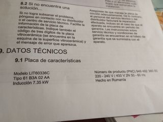 Inducción Electrolux