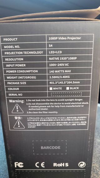 Proyector Wimius S4 1080 Nativo