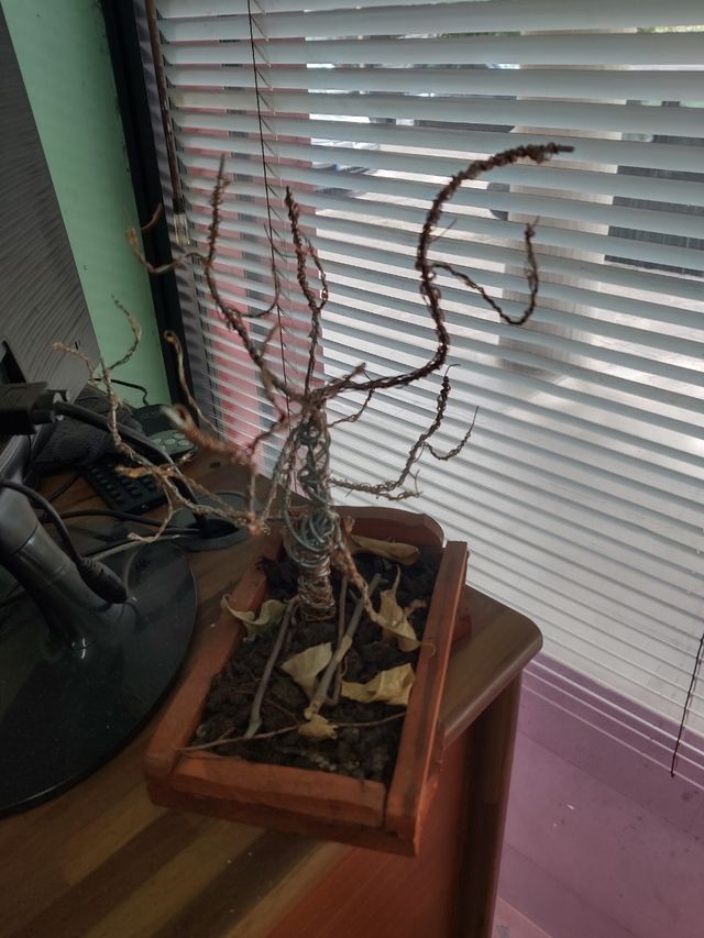 Lampada led da tavolo albero artigianale