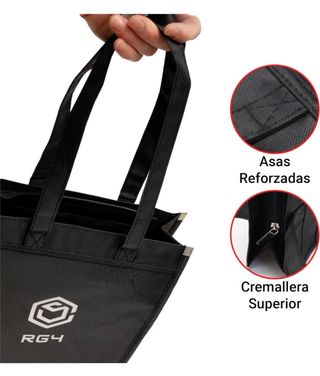 Bolsa de tela unisex con cremallera
