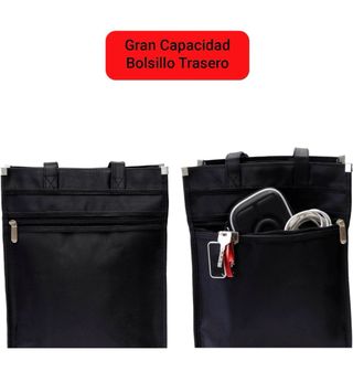 Bolsa de tela unisex con cremallera