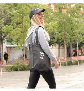 Bolsa de tela unisex con cremallera