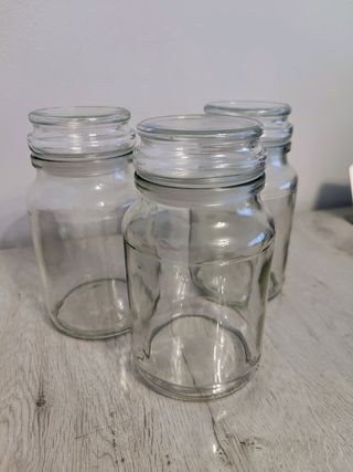 Juego Nuevo 3 botes herméticos cristal