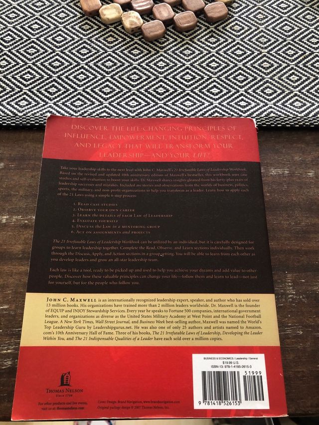 The 21 Irrefutable Laws of Leadership Workbook