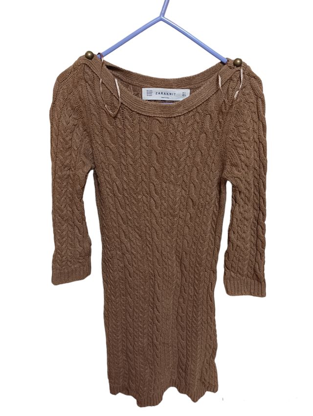 Vestido de lana, zara knit.