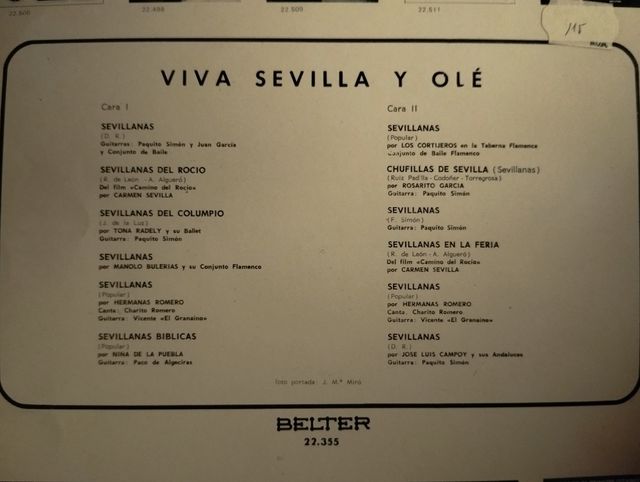 Vinilo Viva Sevilla y Olé