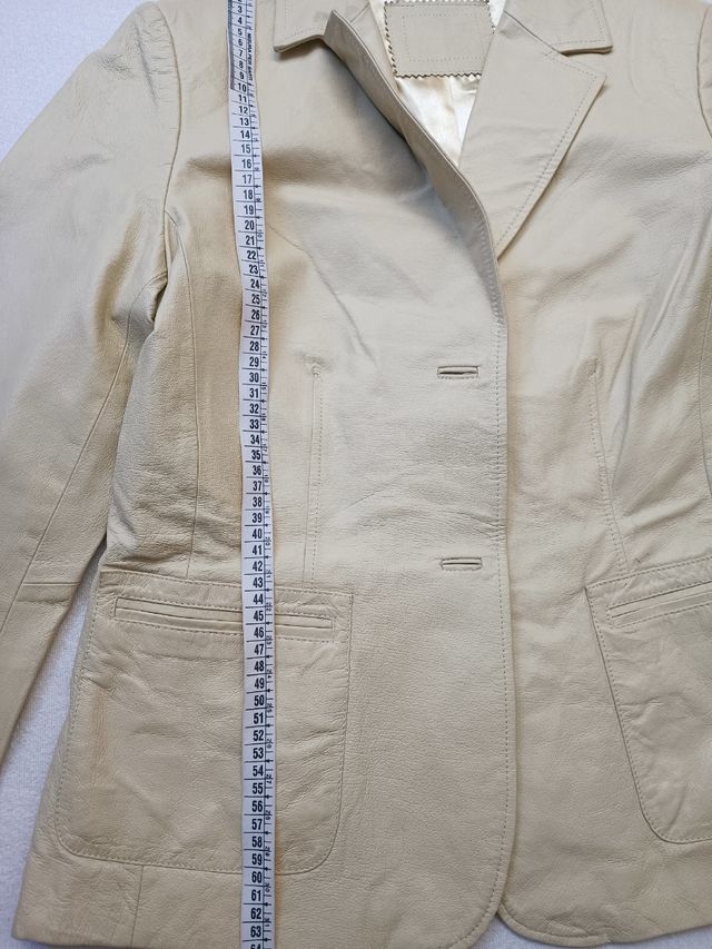 Giacca blazer vintage in pelle