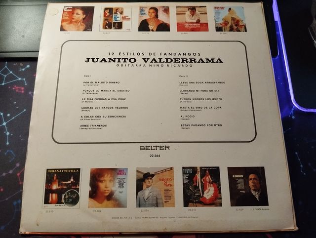 Vinilo - 12 estilos de Fandangos Juanito Valderram