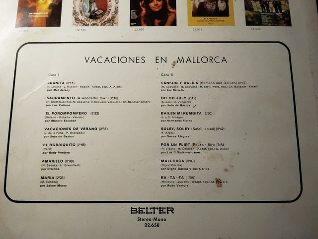Vinilo - Vacaciones en Mallorca