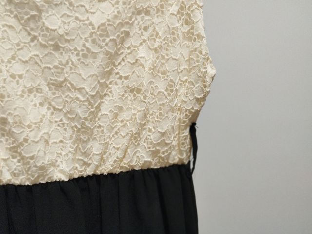 Vestido blanco y negro