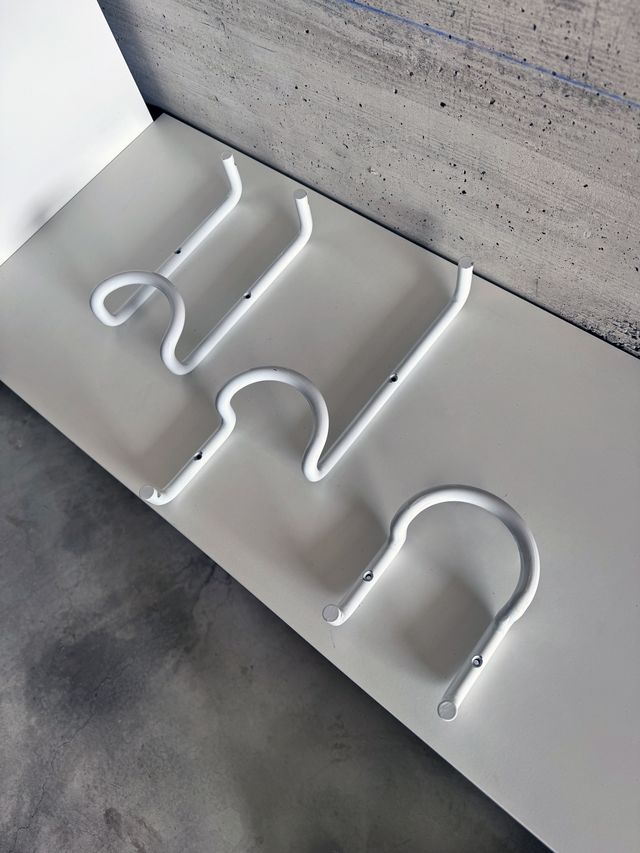 Appendiabiti da Parete in Ferro - 3 Elementi