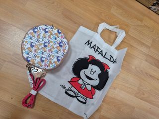 Bolso Mafalda tipo bandolera, 25 × 6 cm
