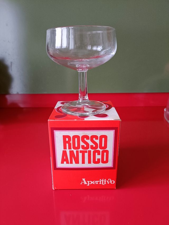 12 coppe aperitivo rosso antica vintage