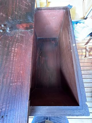 Cassapanca intarsiata a mano