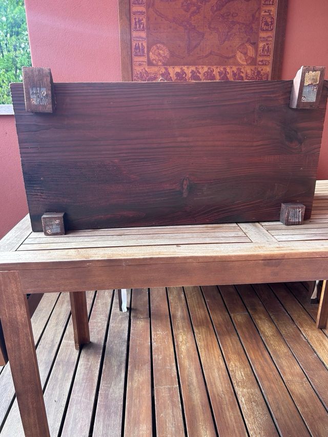 Cassapanca intarsiata a mano