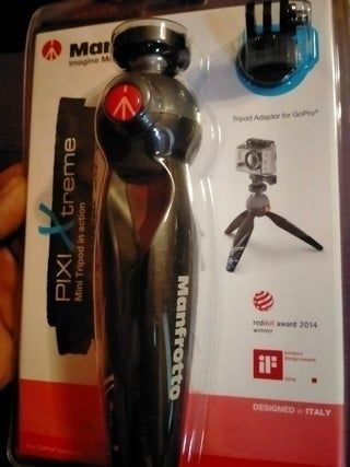 Mini-trípode Manfrotto Pixi Xtreme + adaptador NEW