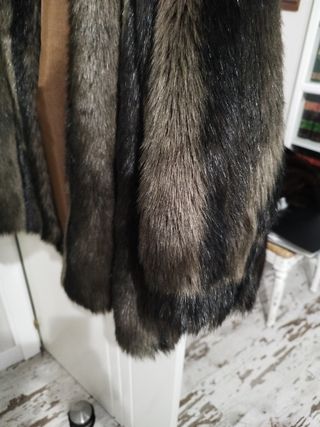 Abrigo piel sintética imitación visón