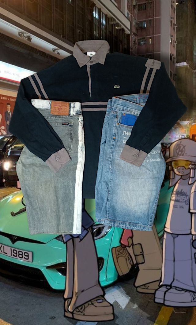 LOT Lote 2 jorts + 1 polo Lacoste