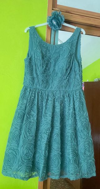 Vestido corto para bautizo, comunión, boda (día)