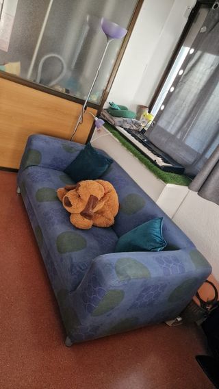 sofá ikea 180cm largo + 2fundas