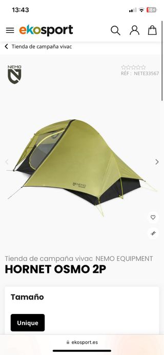 Tienda de campaña alpinismo