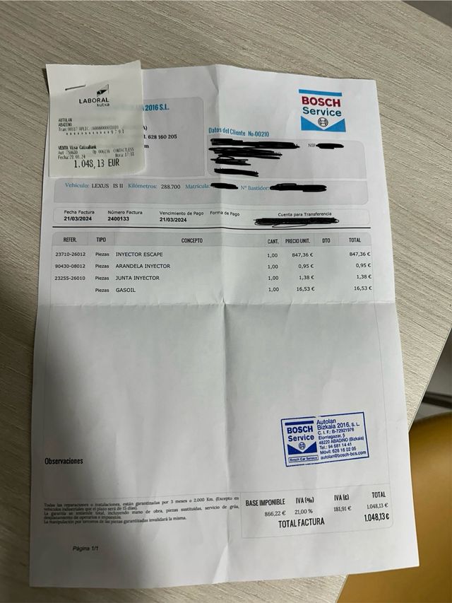 Inyector Motor gasoil