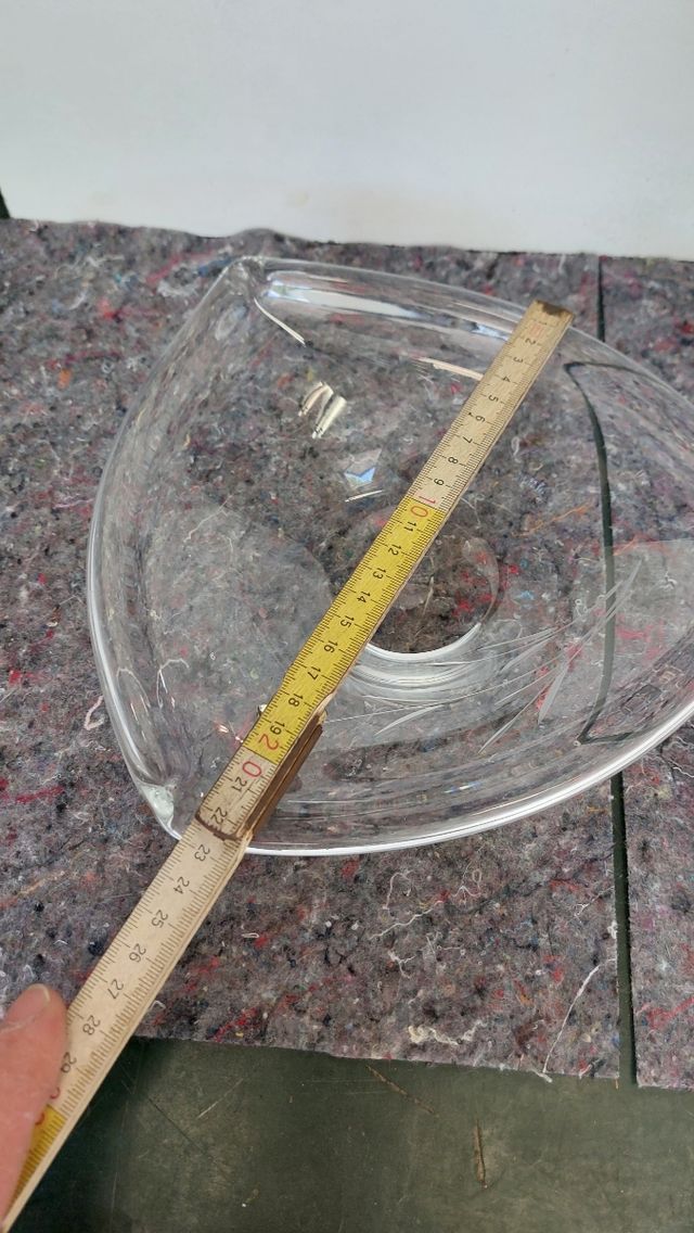 Vaso e centrotavola in cristallo con Dec argento