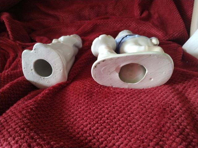 Coppia di gnomi in porcellana