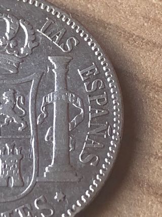 Moneda 10 reales 1862 madrid.