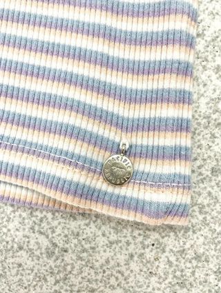 Camiseta corta rayas tonos pasteles Pull & Bear