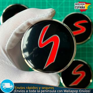 X4 Emblemas Mini Cooper S 56mm Pegatinas Tapacubos