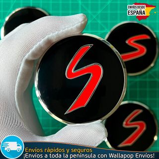 X4 Emblemas Mini Cooper S 56mm Pegatinas Tapacubos