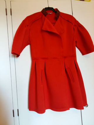 Vestido chaqueta neopreno rojo