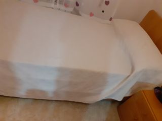 Cama . Somier. Colchones y mesita
