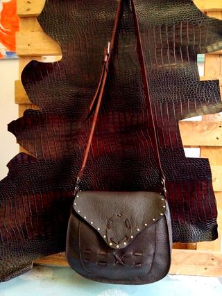 Bolso de piel auténtica vacuno 