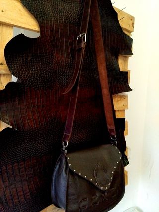 Bolso de piel auténtica vacuno 