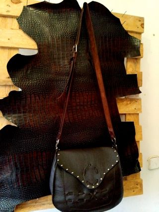 Bolso de piel auténtica vacuno 