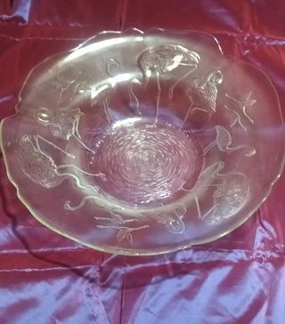 CENTROTAVOLA VINTAGE VETRO SPESSORE 4 mm DIAM.36cm