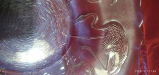 CENTROTAVOLA VINTAGE VETRO SPESSORE 4 mm DIAM.36cm