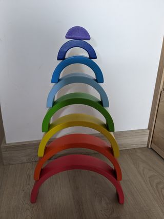 Arco iris de madera