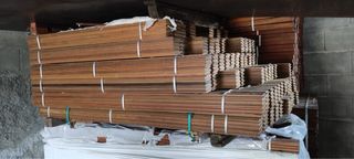 Tarima 100% maciza Teca machiembrada