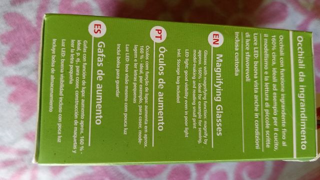 Occhiali da ingrandimento con led