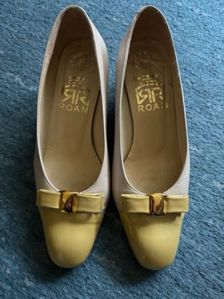 Zapatos de ceremonia nacar y amarillo 38